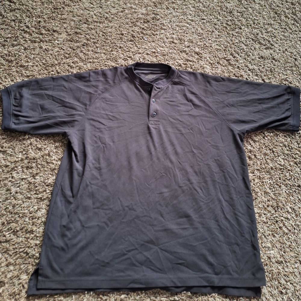 Cabelas Mens 1/4 Button T-Shirt Size "Large"